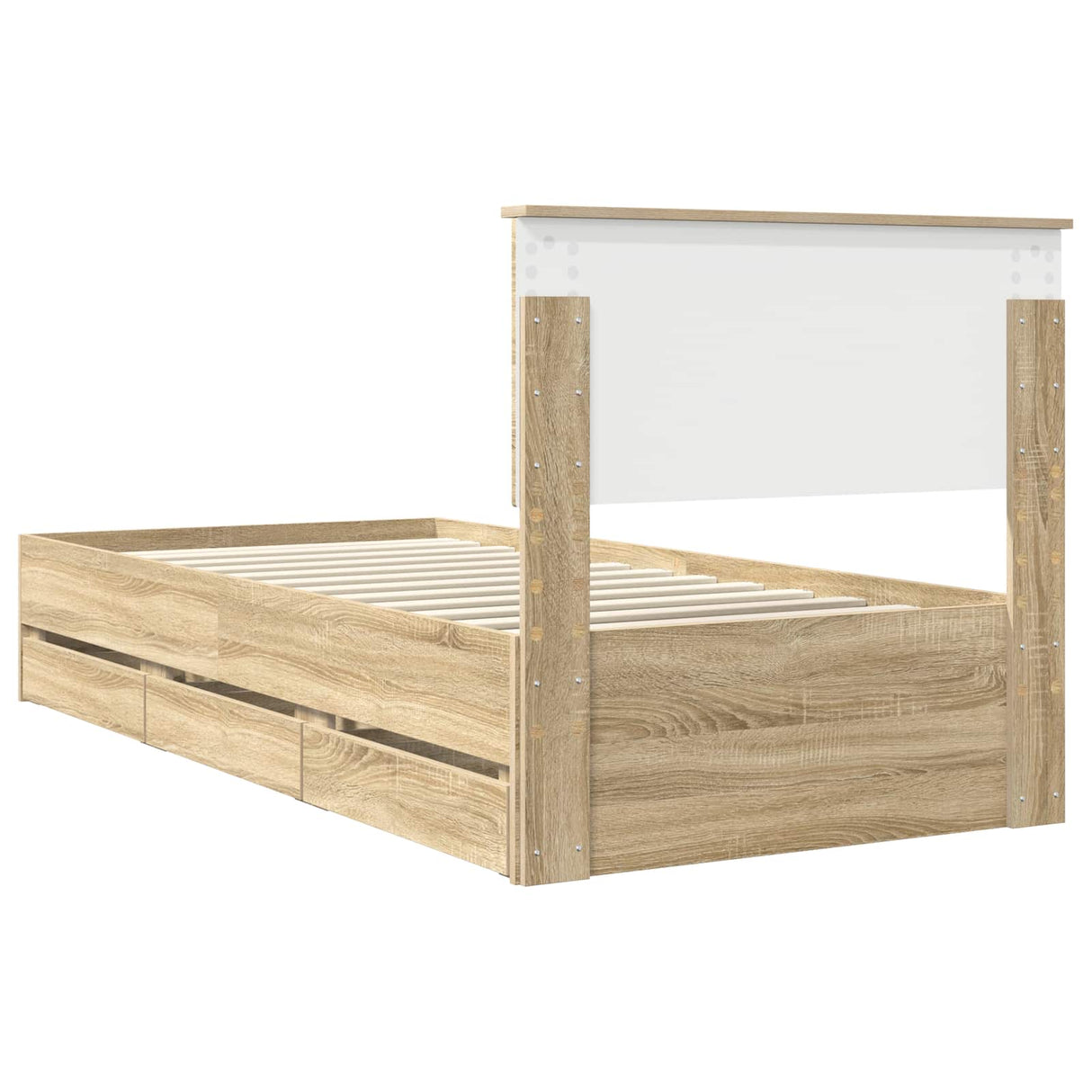 Bed Frame with Drawer Sonoma Oak 90 x 190 cm Engineered Wood