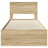 Bed Frame with Drawer Sonoma Oak 90 x 190 cm Engineered Wood