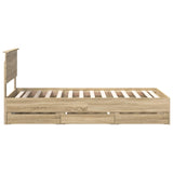 Bed Frame with Drawer Sonoma Oak 90 x 190 cm Engineered Wood