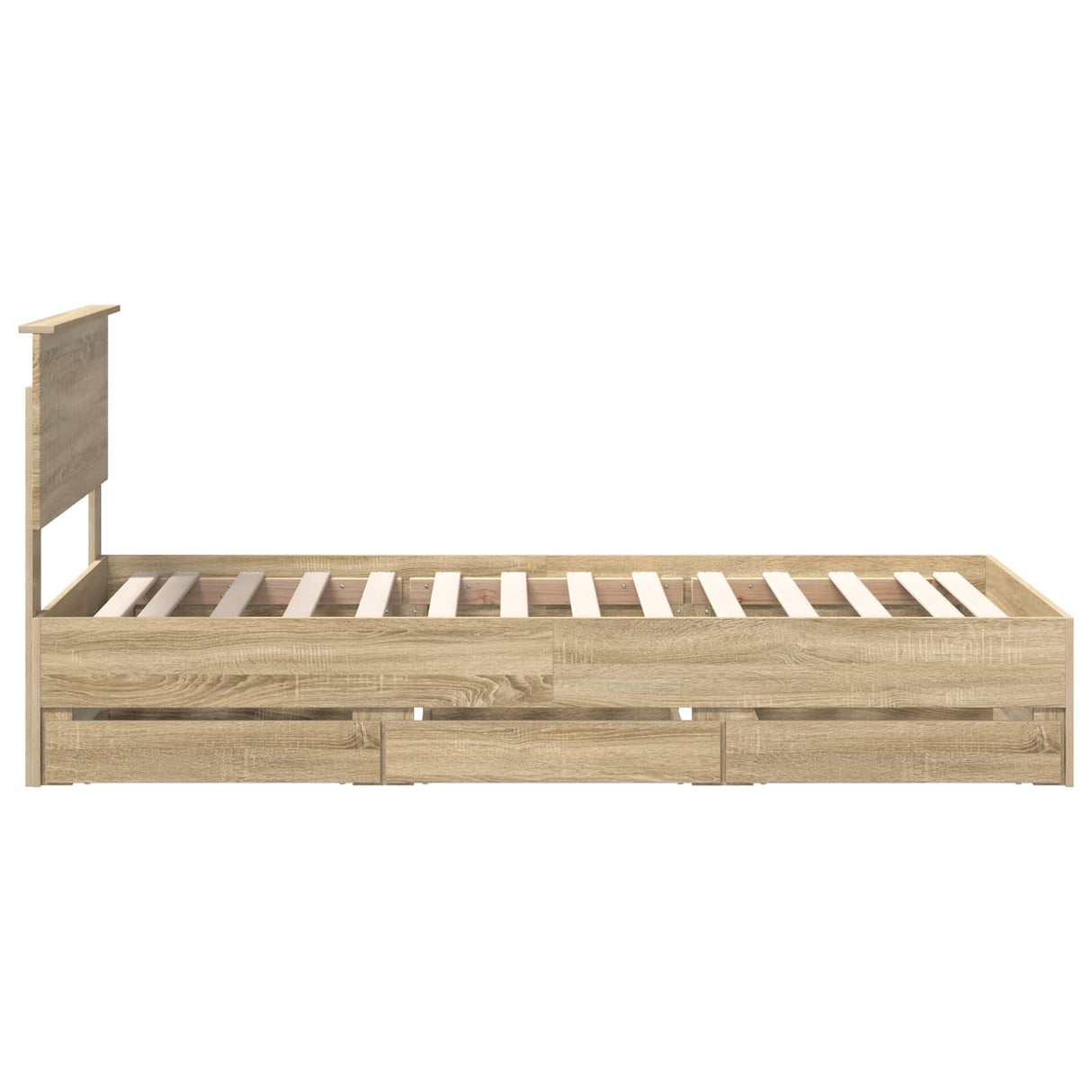 Bed Frame with Drawer Sonoma Oak 90 x 190 cm Engineered Wood