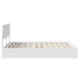Storage Bed with Headboard White 150 x 200 cm Engineered Wood