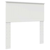Storage Bed with Headboard White 90 x 190 cm Engineered Wood - Close-Up Angle