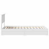 Storage Bed with Headboard White 90 x 190 cm Engineered Wood