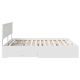 Bed Frame with Drawer White 180 x 200 cm Engineered Wood