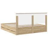 Bed Frame with Drawer Sonoma Oak 180 x 200 cm Engineered Wood - Extra Image