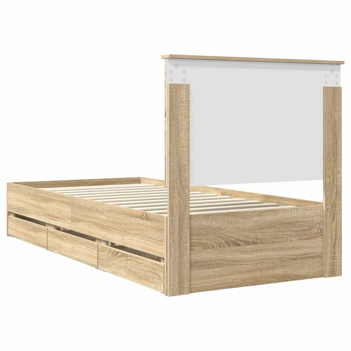 Bed Frame with Drawer Sonoma Oak 90 x 190 cm Engineered Wood