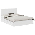 Storage Bed with Drawer White 150 x 200 cm Engineered Wood