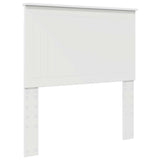 Storage Bed with Headboard White 90 x 190 cm Engineered Wood - Close-Up Angle