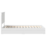 Storage Bed with Headboard White 90 x 190 cm Engineered Wood - Extra Image