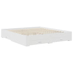 Bed Frame with Drawer White 180 x 200 cm Engineered Wood