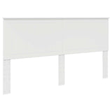 Bed Frame with Headboard White 180 x 200 cm Engineered Wood - Close-Up Angle