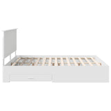 Bed Frame with Headboard White 180 x 200 cm Engineered Wood - Extra Image