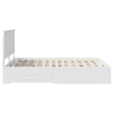 Bed Frame with Headboard White 150 x 200 cm Engineered Wood - Extra Image