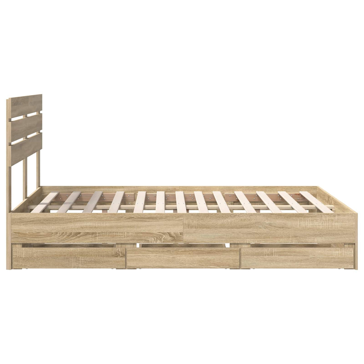 Bed Frame with Drawer Sonoma Oak 150 x 200 cm Engineered Wood