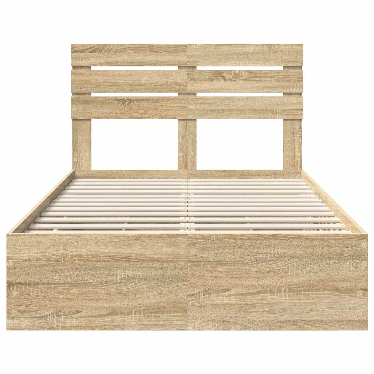Bed Frame with Drawer Sonoma Oak 135 x 190 cm Engineered Wood