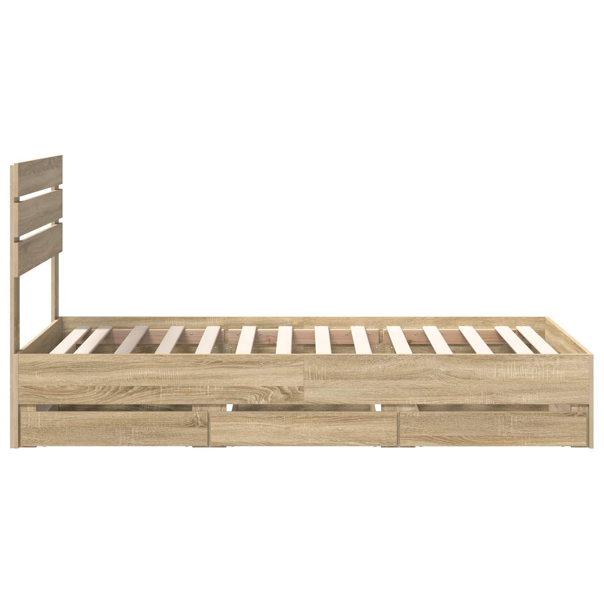 Bed Frame with Drawer Sonoma Oak 90 x 190 cm Engineered Wood