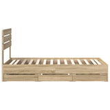 Bed Frame with Drawer Sonoma Oak 90 x 190 cm Engineered Wood - Extra Image