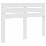 Storage Bed with Headboard White 150 x 200 cm Engineered Wood - Close-Up Angle
