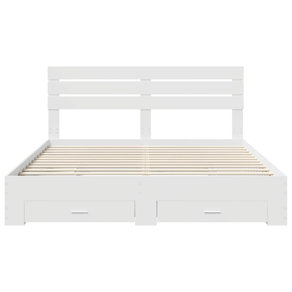 Bed Frame with Drawer with Headboard Manual Engineered Wood