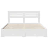 Bed Frame with Drawer with Headboard Manual Engineered Wood