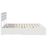 Bed Frame with Drawer with Headboard Manual Engineered Wood - Extra Image