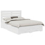 Bed Frame with Drawer White 150 x 200 cm Engineered Wood