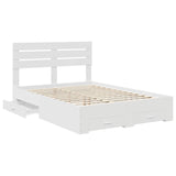 Bed Frame with Drawer with Headboard Manual Engineered Wood - 45-Degree Angle