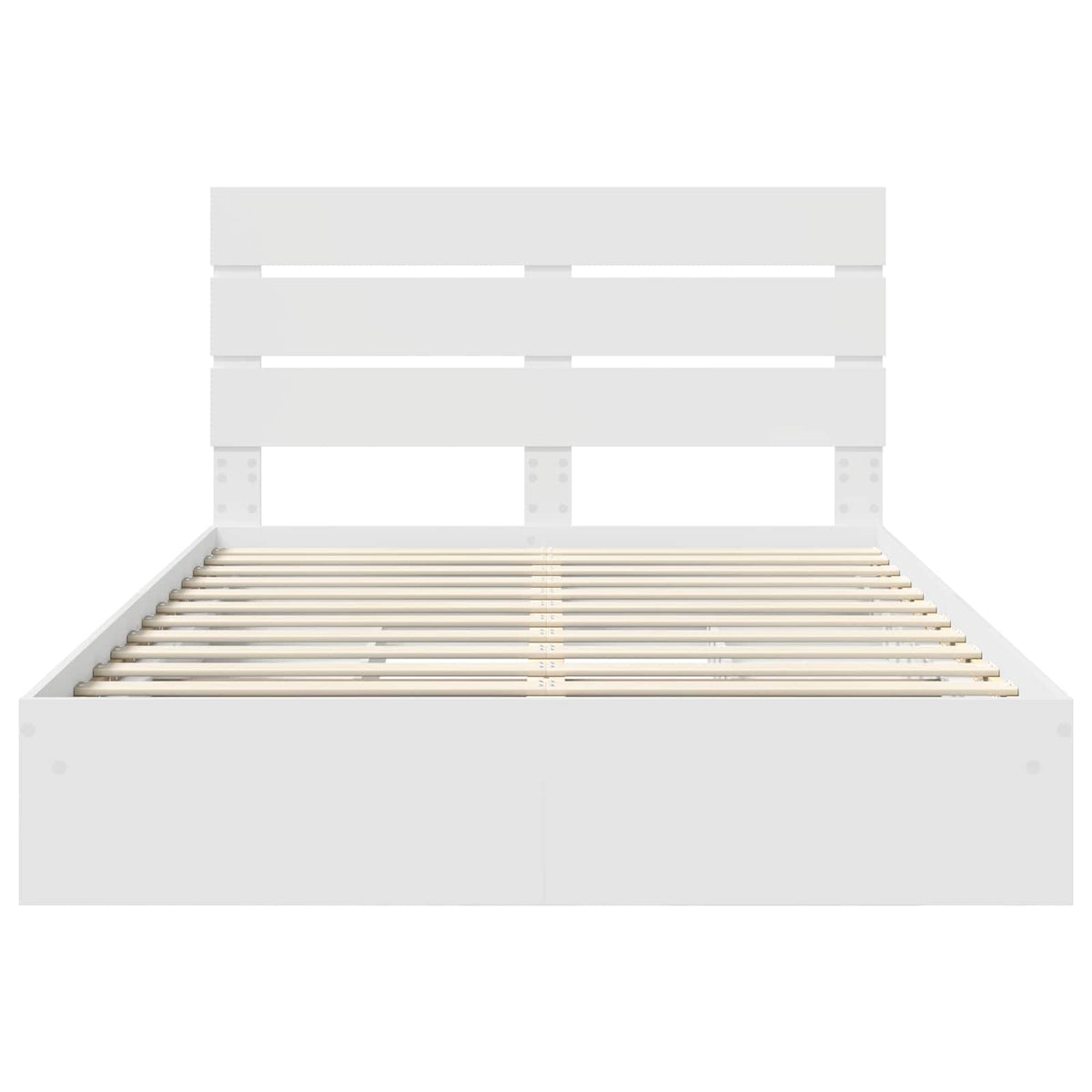 Storage Bed with Drawer White 150 x 200 cm Engineered Wood