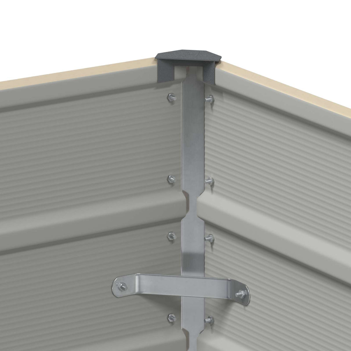 Planter Ivory 100 x 40 x 45 cm Steel