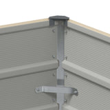 Planter Ivory 100 x 40 x 45 cm Steel - 45-Degree Angle