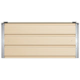 Planter Ivory 100 x 40 x 45 cm Steel - Top-Down View