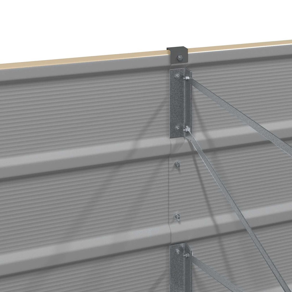 Planter Ivory 160 x 40 x 45 cm Steel