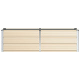 Planter Ivory 160 x 40 x 45 cm Steel - Top-Down View