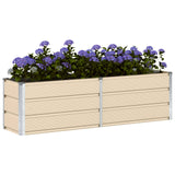 Planter Ivory 160 x 40 x 45 cm Steel - Side View