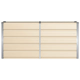 Planter Ivory 160 x 40 x 75 cm Steel - Top-Down View