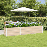Planter Ivory 240 x 40 x 45 cm Steel