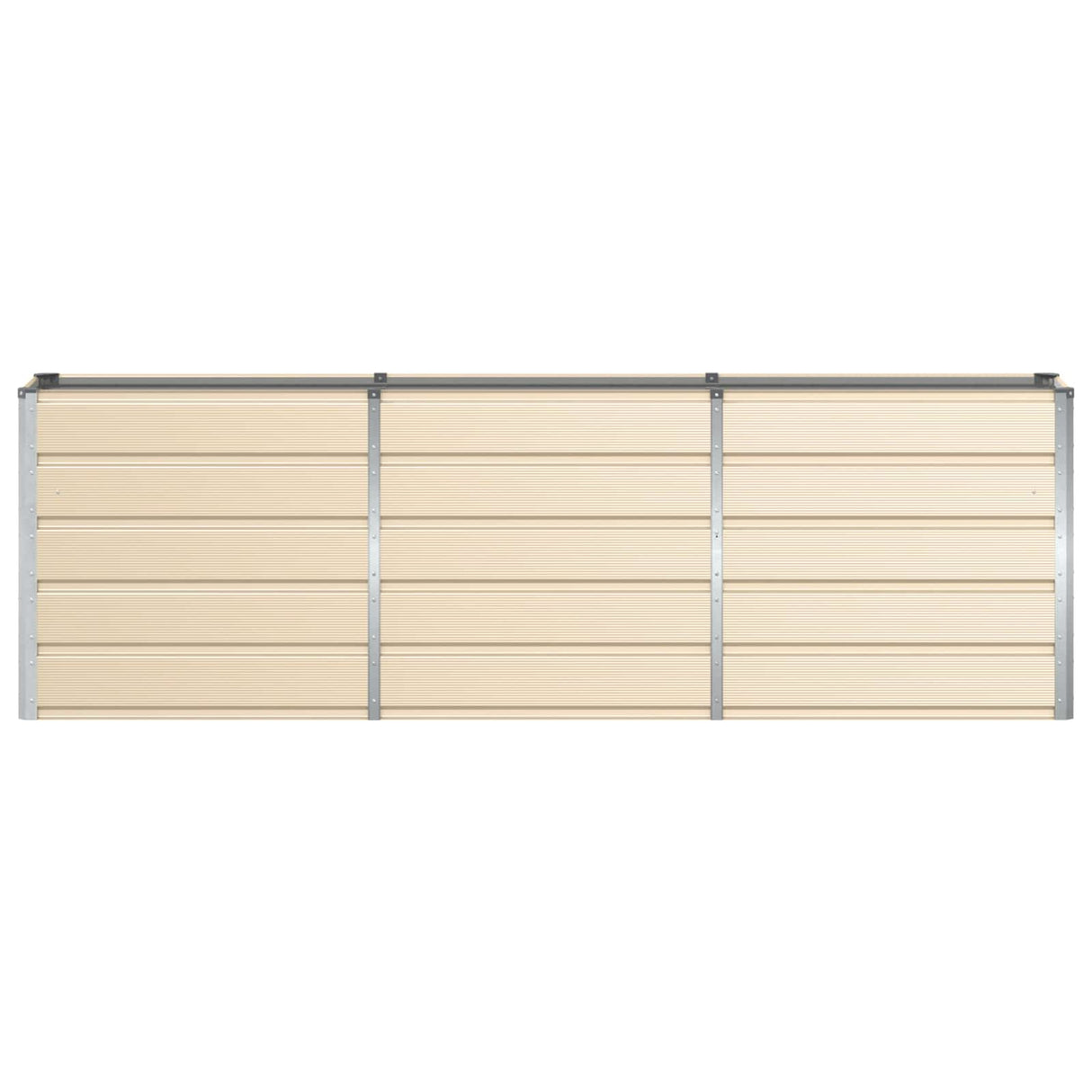 Planter Ivory 240 x 40 x 75 cm Steel