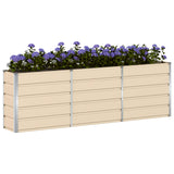 Planter Ivory 240 x 40 x 75 cm Steel
