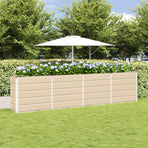 Planter Ivory 320 x 40 x 75 cm Steel