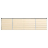 Planter Ivory 160 x 40 x 75 cm Steel - Top-Down View