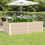 Planter Ivory 160 x 80 x 45 cm Steel