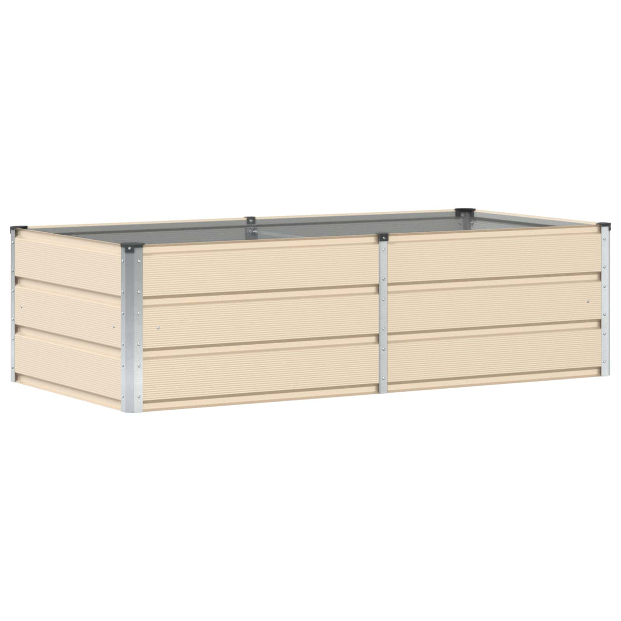 Planter Ivory 160 x 80 x 45 cm Steel