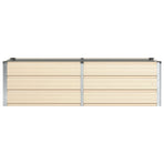 Planter Ivory 160 x 80 x 45 cm Steel