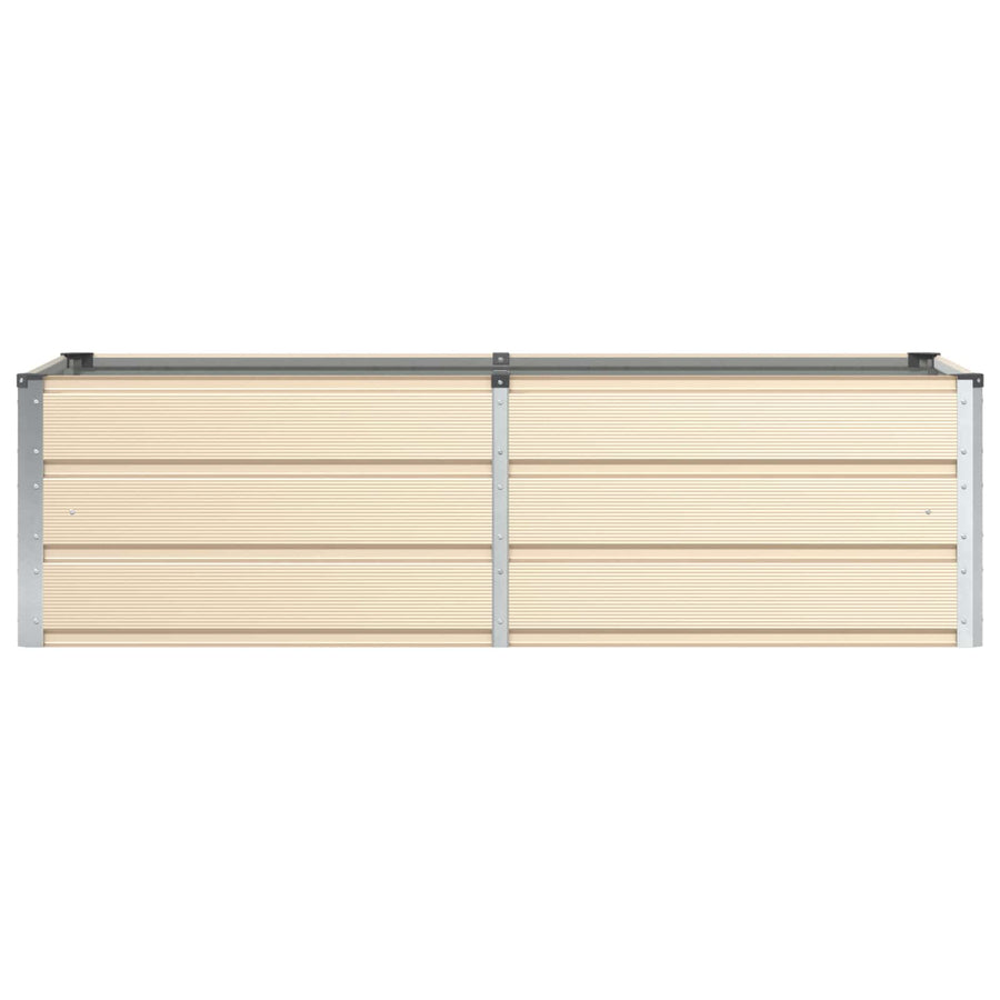 Planter Ivory 160 x 80 x 45 cm Steel