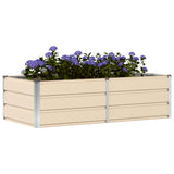 Planter Ivory 160 x 80 x 45 cm Steel