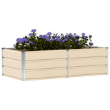 Planter Ivory 160 x 80 x 45 cm Steel - Side View