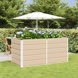 Planter Ivory 160 x 80 x 75 cm Steel