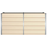 Planter Ivory 160 x 80 x 75 cm Steel - Top-Down View