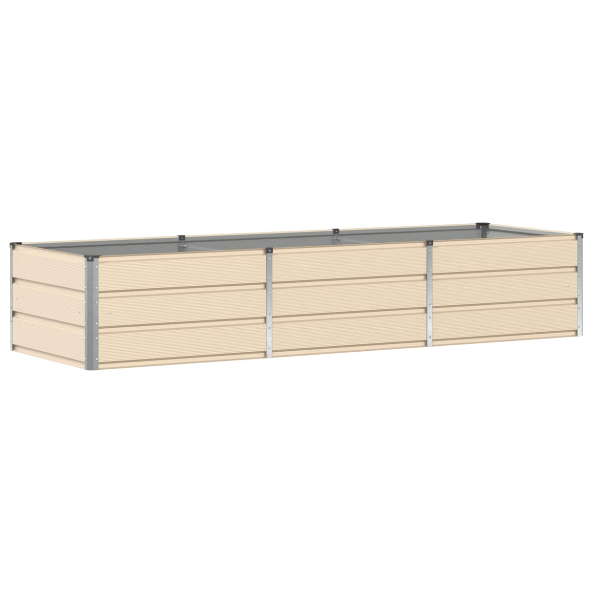 Planter Ivory 240 x 80 x 45 cm Steel