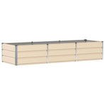 Planter Ivory 240 x 80 x 45 cm Steel